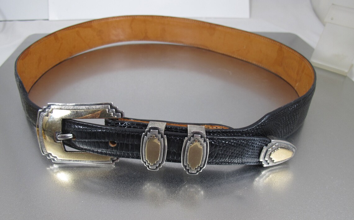 James Reid Santa Fe Belt Buckle. JR Ltd. 14K Sterling Buckle Etsy