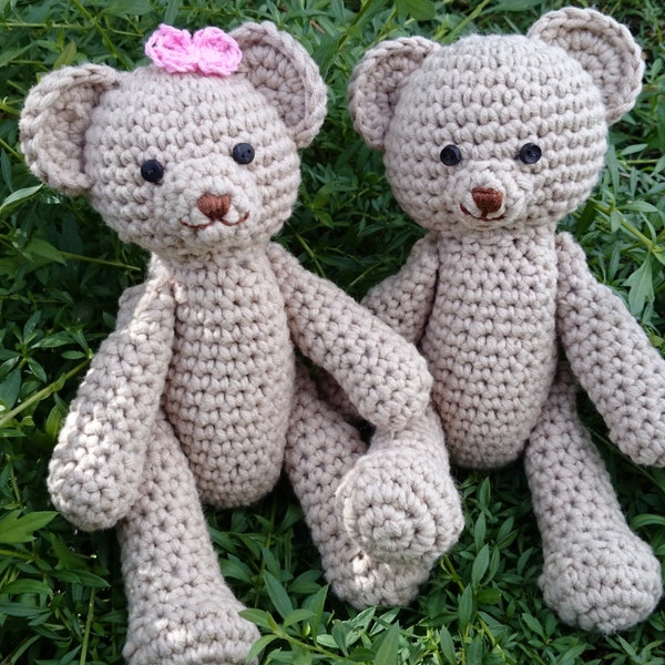Benny Bear The Classic Teddy Crochet Pattern Amigurumi Photography prop