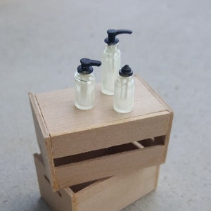 STL, OBJ, File ONLY Dollhouse Miniature Flaschen, Pumpe, Salon, Spa, Store, Seife, Reinigung im Maßstab 1:12, 3D Druck, druckbar