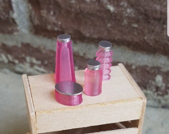 STL, OBJ, File ONLY  Dollhouse Miniature Spa Bottles, 1:12 scale, 3D Print, Store, Bathroom, Printable, Wash room