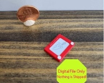 STL, OBJ, File ONLY  Dollhouse Miniature Toy, 1:12 scale, 3D Print, Toys, Store, Kids, Play, Draw, Etch, Crafts, Mini,