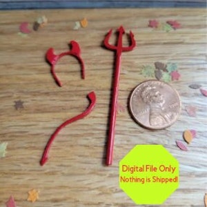 STL File for 3D Resin Printer, Dollhouse Miniature Devil Costume, Halloween, Decorations, Shop, Store