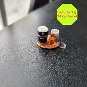 STL File ONLY Dollhouse Miniature 3D Druckbare Lebensmittel, Speisekammer, Salz, Vanille, Backpulver, 1:12 für 3D Drucker