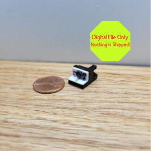 STL Datei, 3D Druck, Puppenhaus Miniatur, Mini Kamera, Vintage, Reise, Teen, Spielzeug, Familie, Büro, Arbeit