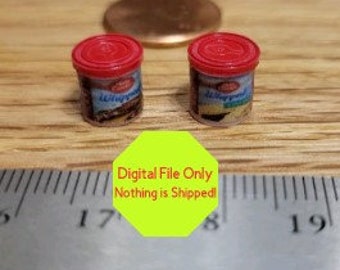 STL, File ONLY  Dollhouse Miniature 3D Printable Frosting, Cooking, Baking, Decorate, Pantry, Kitchen, cake, cookie