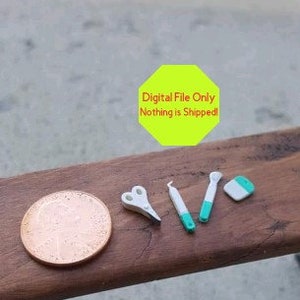 STL, Datei NUR für Puppenhaus Miniatur Bastelwerkzeuge, 3D Drucker, Alle Waagen, Bastelraum, Papier, Vinyl, Draht, Cutter, Drucker, Maschine