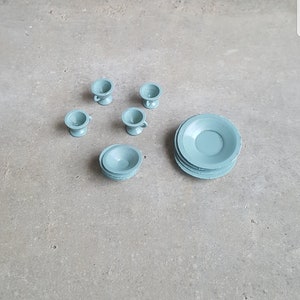 STL, OBJ, File ONLY  Dollhouse Miniature Plate Set, 1:12 scale, 3D Print, Bowls, Tea Cup, Coffee, Kitchen, Dining, Printable, Dinnerware