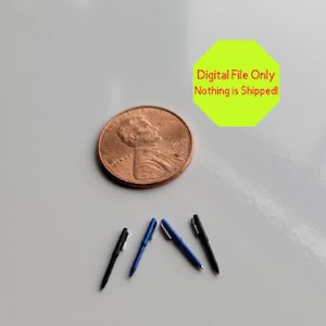 STL-Datei, 3D-Druck, Puppenhaus Miniatur Tintenstift, Bastelraum, Büro, Höhle, Shed, Schule, Arbeit, Zubehör