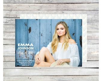 maddock graduation announcement photo graduation high school etsy