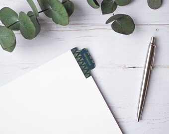 Pestañas divisorias plegables Art Déco, Carpeta de recetas, Archivo digital, Pestañas DIY, Imprimible, Pestañas editables, Pestañas preestablecidas, Tamaño de letra, 8.5x11, Moderno