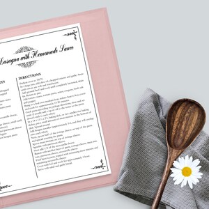 Chalkboard Recipe Binder Printable Kit, Editable DIY Recipe PDF Set ...