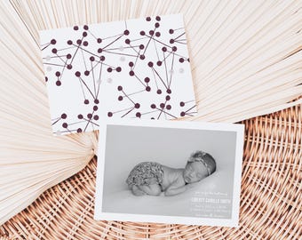 Invitación de bautizo Liberty, invitación de bautizo, anuncio de bautizo imprimible, bautizo de niña, doble cara, bautizo digital, impreso, 5x7