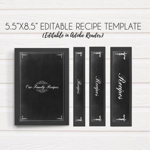 COFICE Recipe Binder – 8.5x11 3 Ring Blank Family Recipe Book Binder K