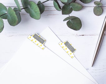 Pestañas divisorias plegables de piña, Carpeta de recetas, Archivo digital, Pestañas DIY, Imprimible, Pestañas editables, Pestañas preestablecidas, Tamaño carta, 8.5x11, Gris