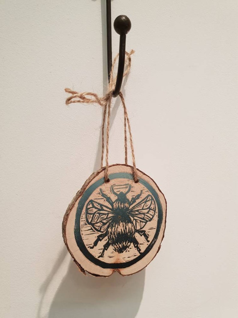 Bee Lino Printed Hanging Decoration Etsy