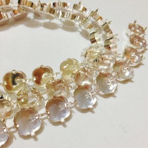 12mm Bracelet Empty Cup Chain, Bracelet, Silver Plated, Swarovski 12mm 4470 Cushion Cut, One Foot