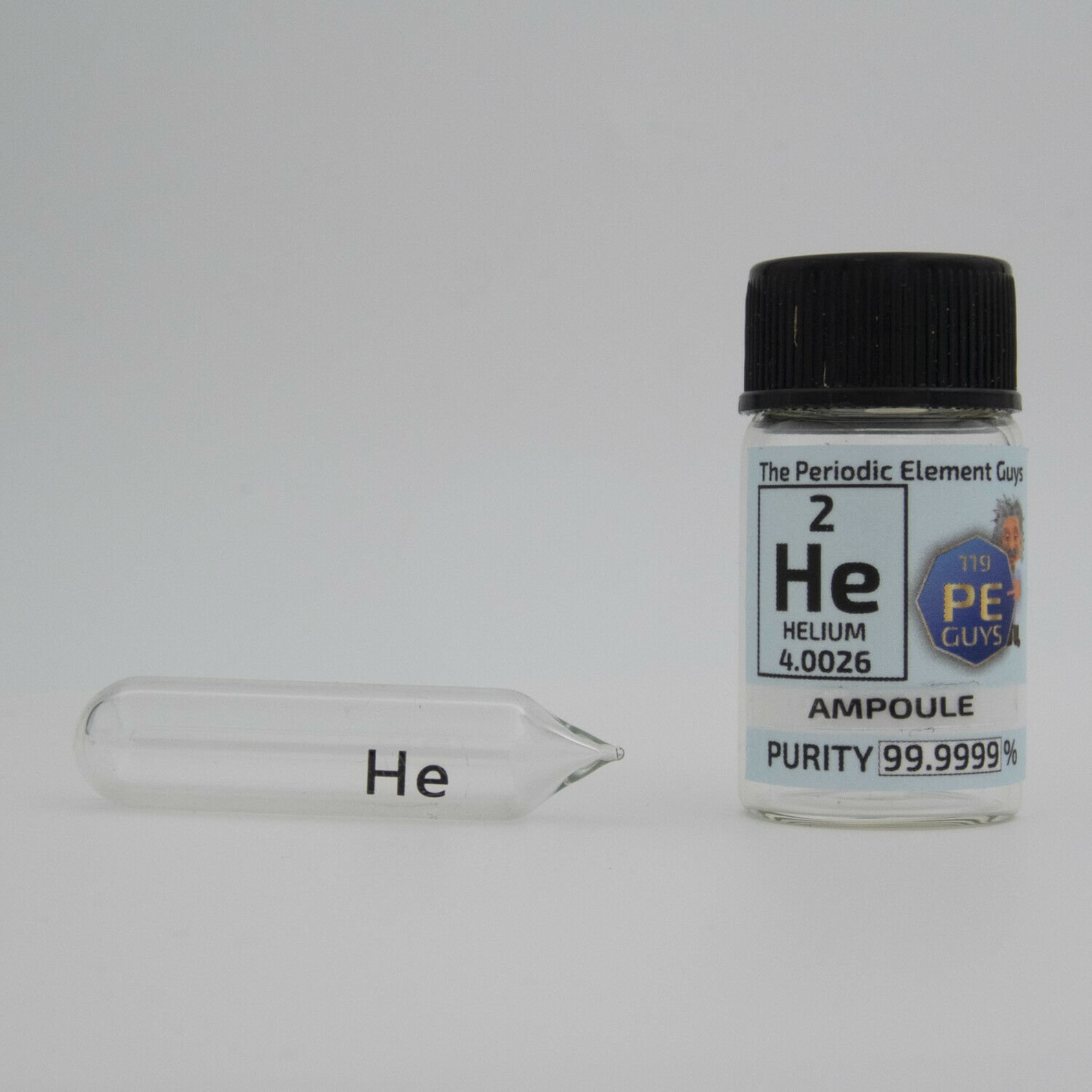 Pure Helium Gas Ampoule Element Sample Low Pressure in Labeled Glass Bottle Etsy