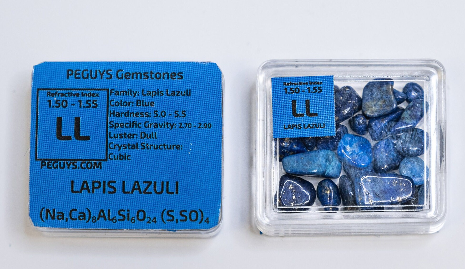 Lapis Lazuli in a Mineral Gemstone Tile Pure Crystal Mineral Gemstone
