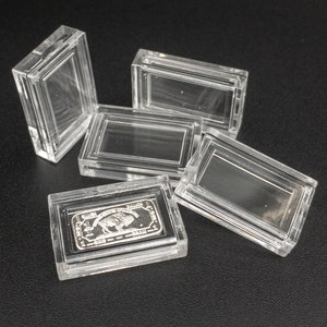 90 x One gram acrylic plastic airtight capsules for all your one gram bullion up to 15 x 8mm. Lowest price on Etsy!