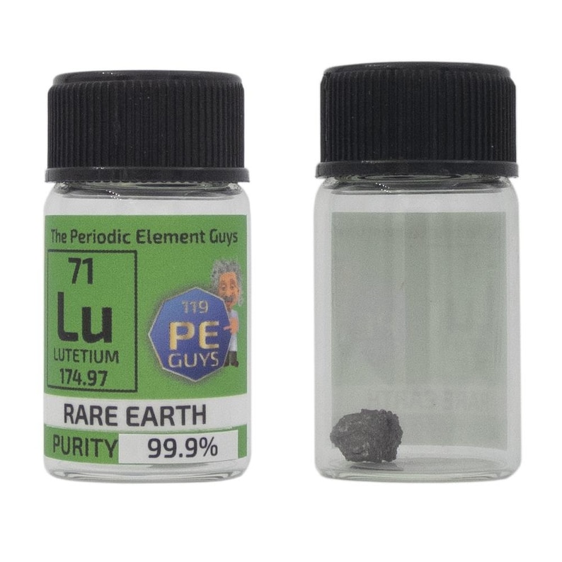 Lutetium Metallelement 71 Lu – 0,5 Gramm, Glänzend, 99,95%, Im Glasfläschchen – Nova Elements