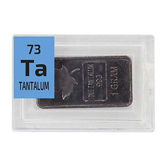 1 Gram Tantalum Bullion Bar Maple Leaf Design
