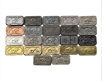 The New 24 x 1 gram bullion bars of different buffalo metals including 15 elements of the periodic table Inc Tantalum Cobalt Indium Vanadium