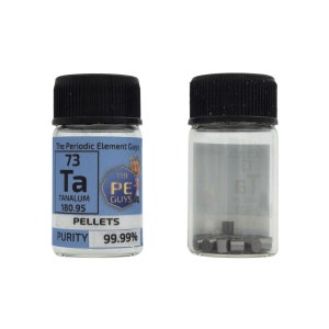 Échantillon d’élément métallique au tantale - 10g Granulés - Pureté: 99.99%