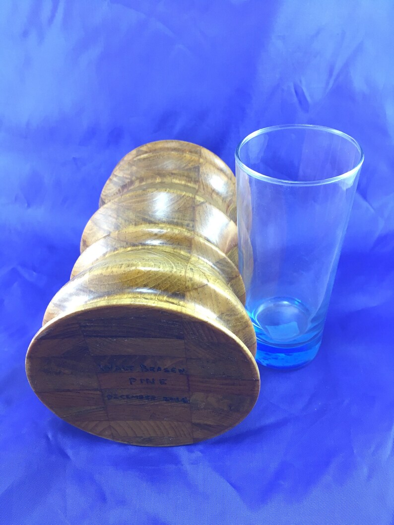 Decorative Lathe Turned Wooden Vase With Glass Insert. Etsy