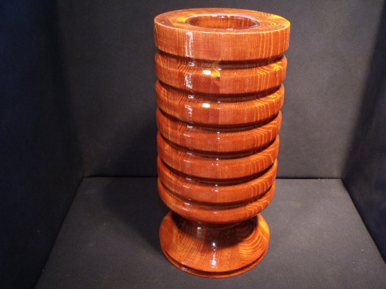 Decorative Lathe Turned Wooden Vase With Glass Insert. Etsy