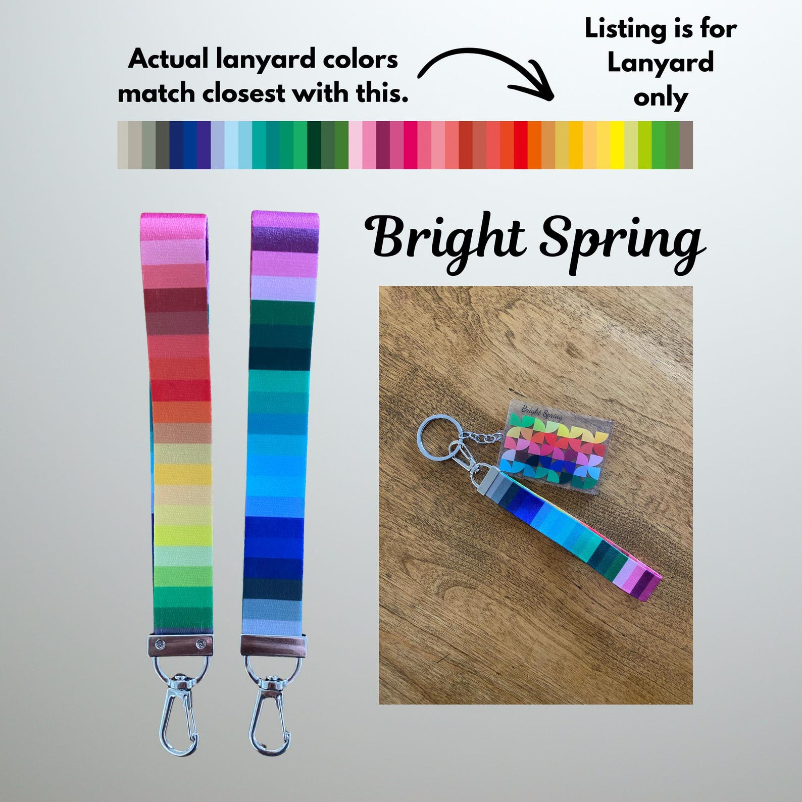 Seasonal Color Palette Lanyard Keychain Wristlet Spring, Summer, Autumn ...
