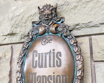 Customizeable Haunted Mansion Attraction Plaque large scale