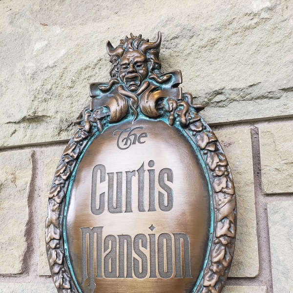 Customizable Haunted Mansion Attraction Plaque large scale