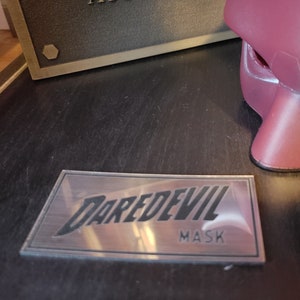Daredevil mask data display plate