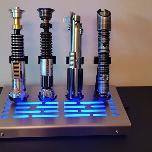 Grey Jedi LED Lightsaber Display Stand Etsy