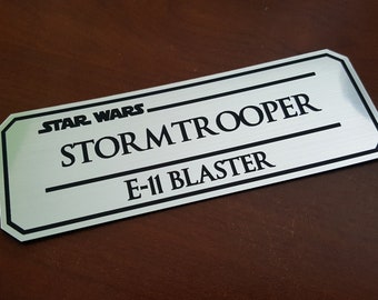 Stormtrooper E11 blaster data plate Version 2