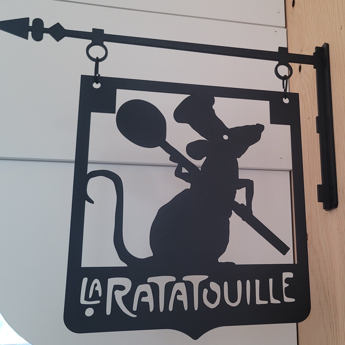 Metal La Ratatouille Sign and Hanger