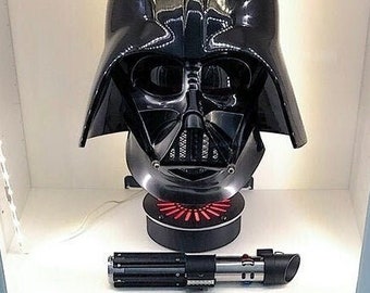 Helmet Display stand with LED lights BLACK top
