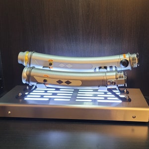double Lightsaber Display stand with LED lights