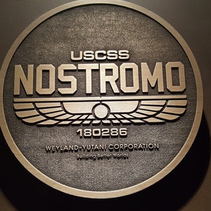 Nostromo Weyland-Yutani corporation Alien Logo plaque