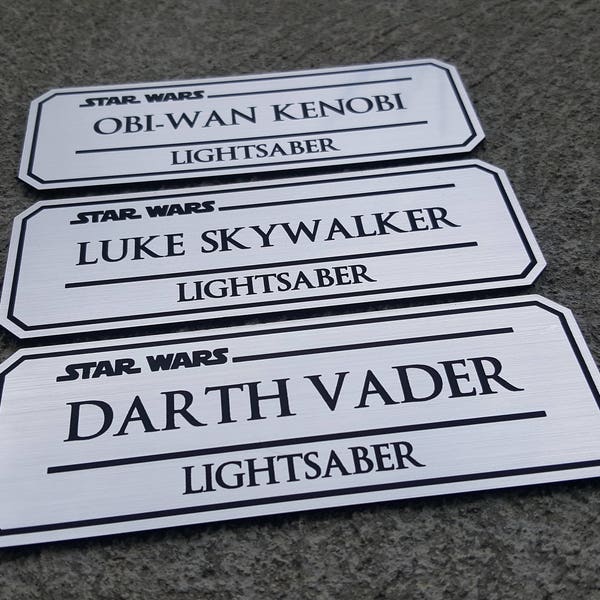 Lightsaber name plate