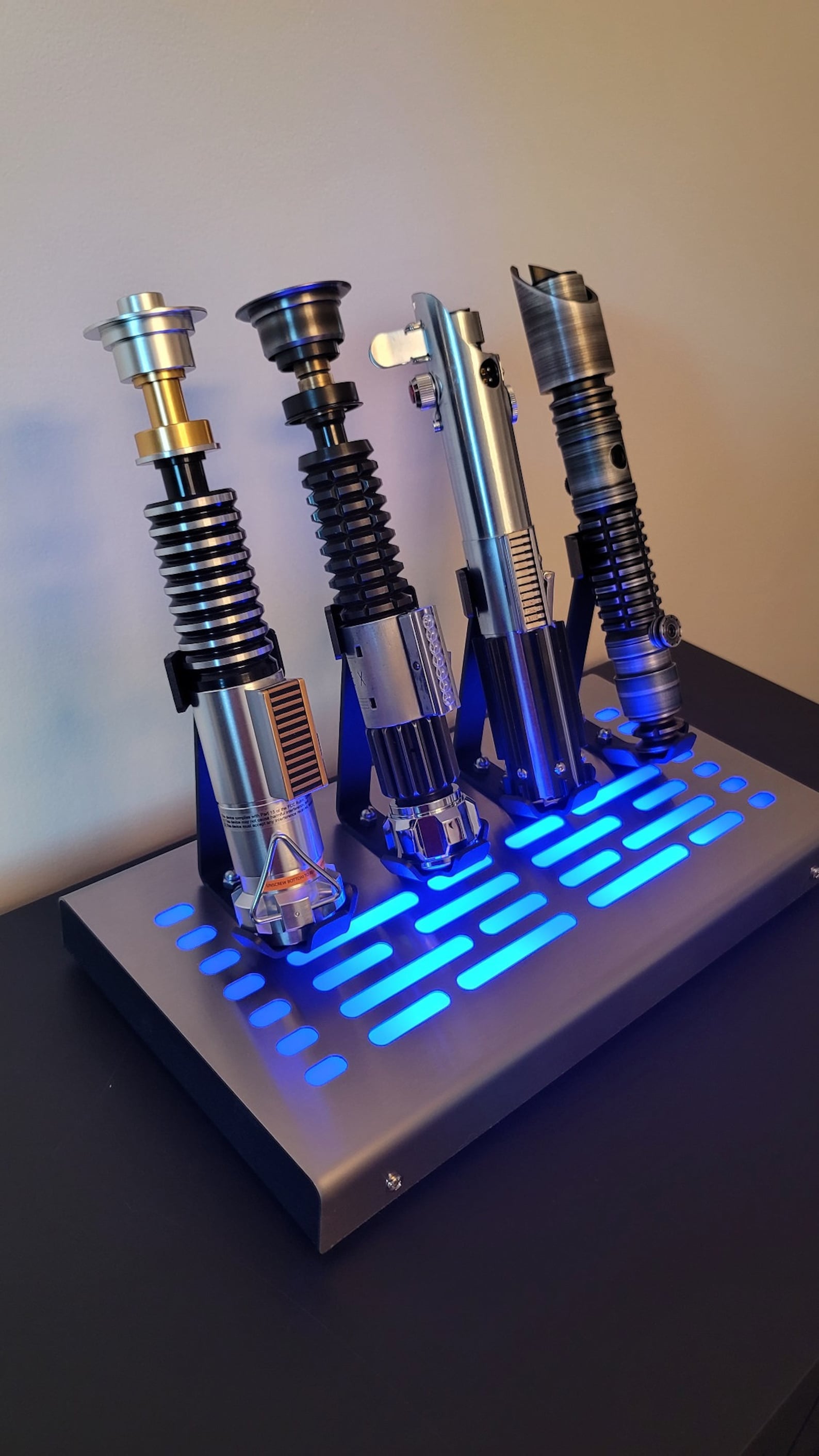 Star Wars 4 Lightsaber Vertical Display Stand With LED Lights Etsy