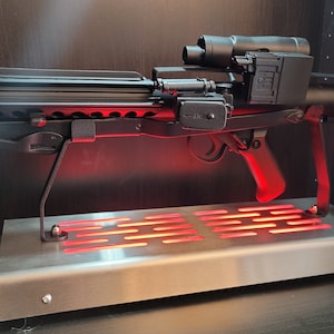 Stormtrooper E-11 Blaster Display stand with LED lights