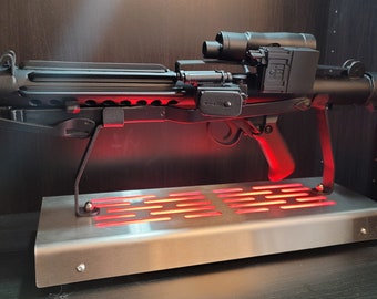 Stormtrooper E-11 Blaster Display stand with LED lights