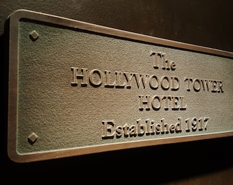 HTH Hollywood Tower Hotel Tower Of Terror Plaque