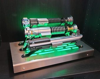 Triple Lightsaber Display stand with LED lights