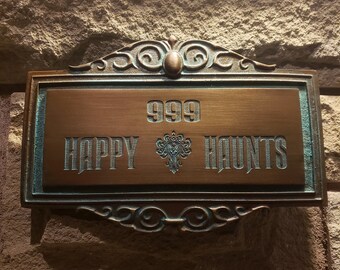 Personalized Haunted Mansion Themed Address Plaque Sign ANTIQUE