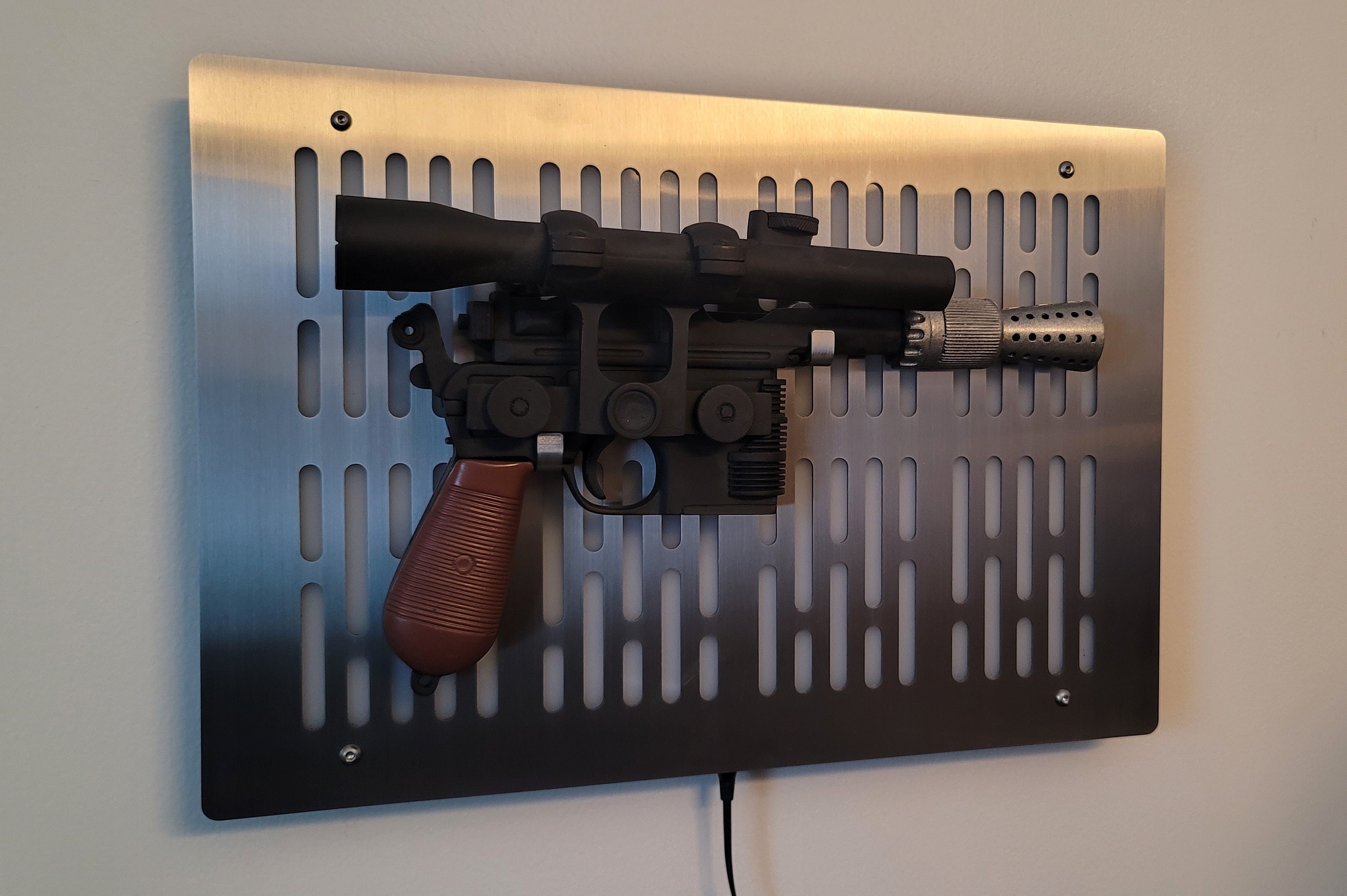 Stainless Finish DL-44 Wallmount Display With LED Lights Vertical