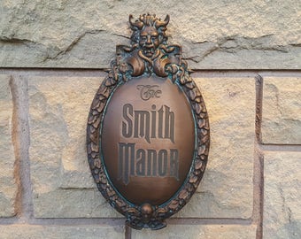 Customizeable Haunted Mansion Attraction Plaque