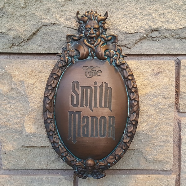 Customizable Haunted Mansion Attraction Plaque