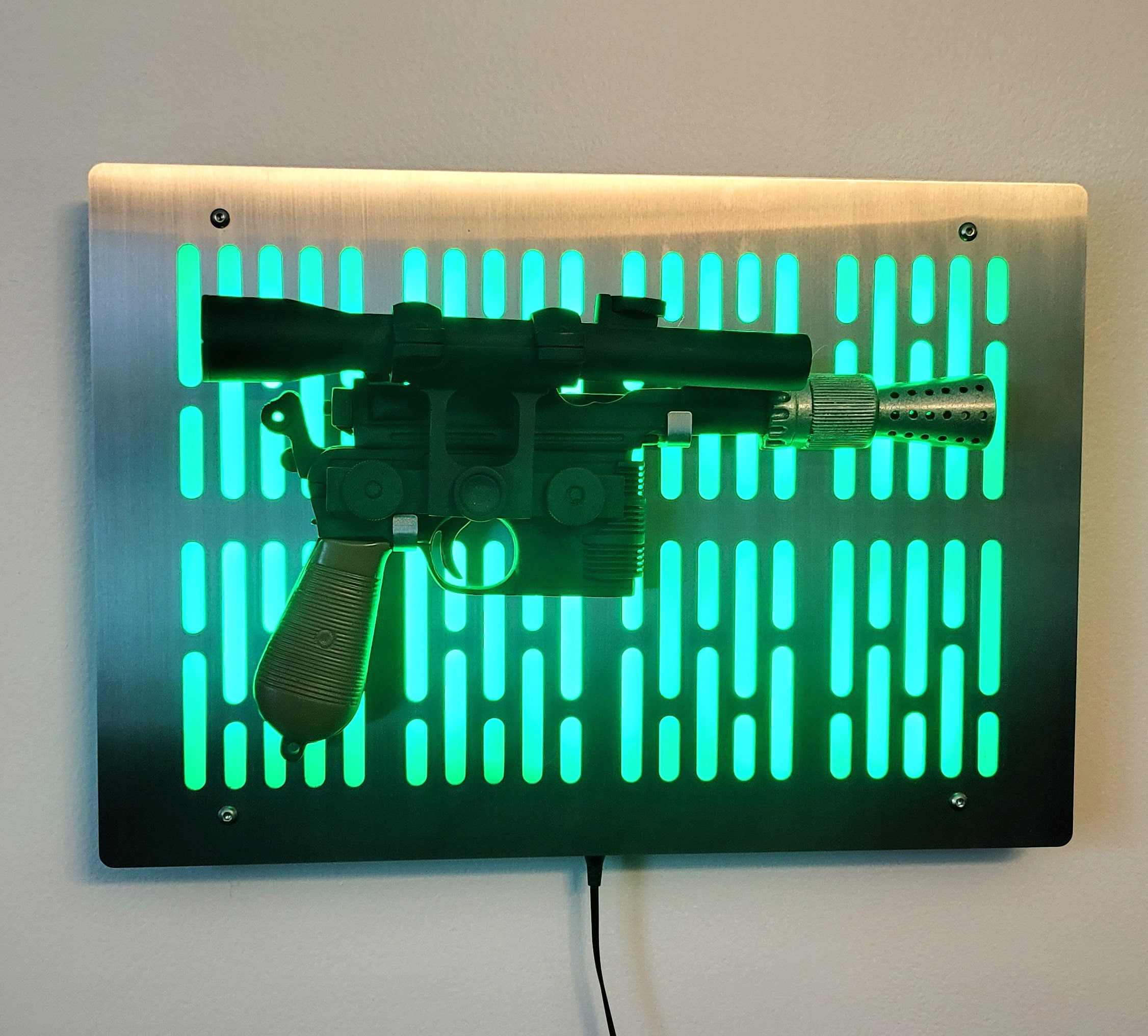 Stainless Finish DL-44 Wallmount Display With LED Lights Vertical